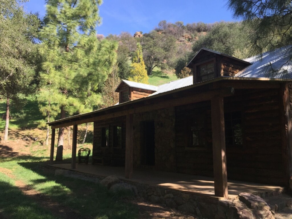Front of the cabin from the Canyon Ranch Studios